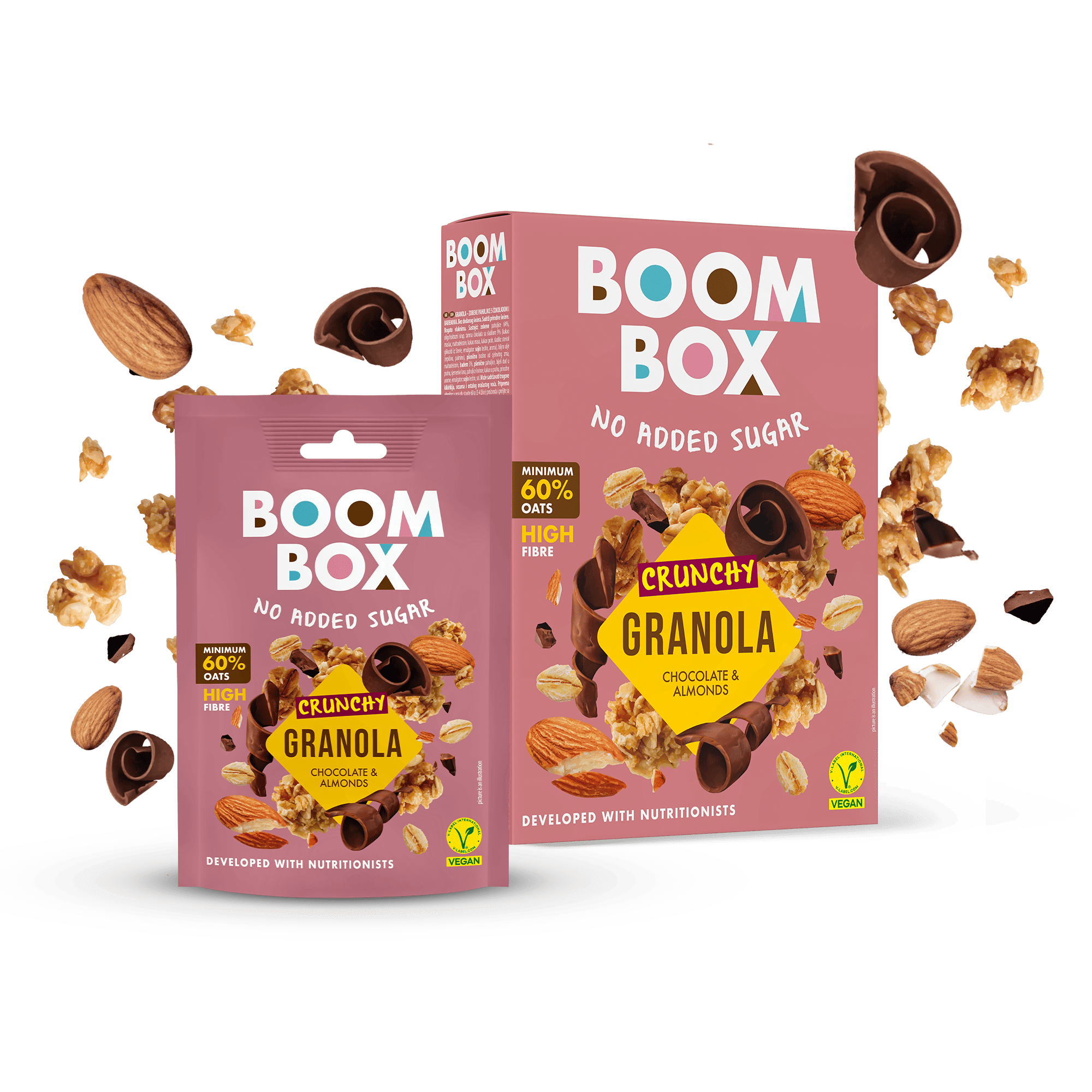 granola cokolada badem