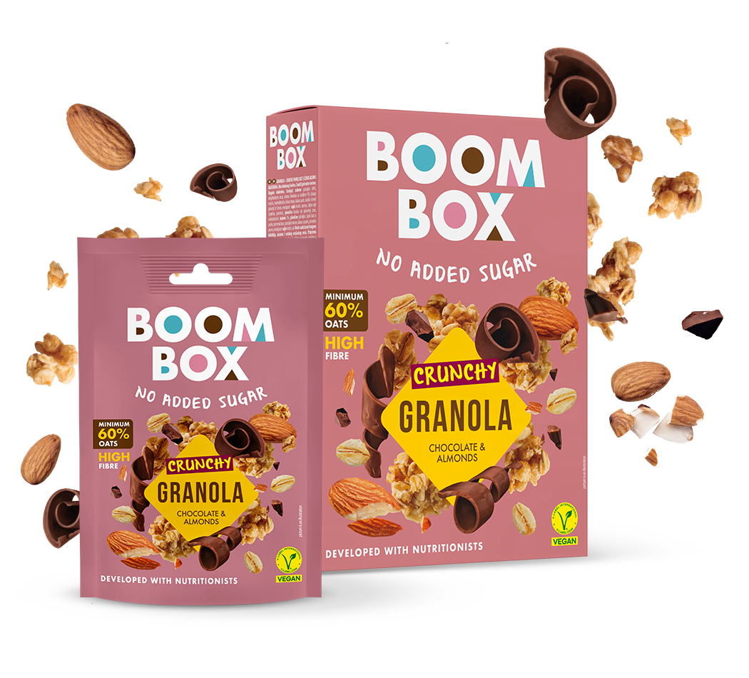 čokolada mandlji granola